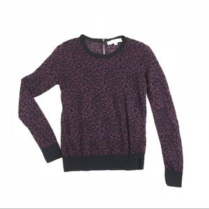 Ann Taylor LOFT leopard print Sheer long sleeve